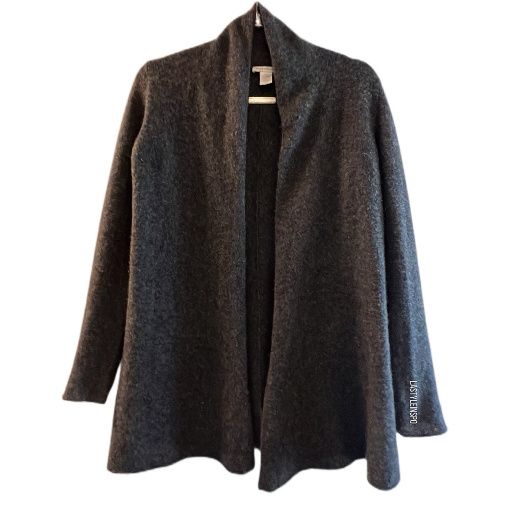 White + Warren 100% Cashmere Open Cardigan Oxford Gray Size XS